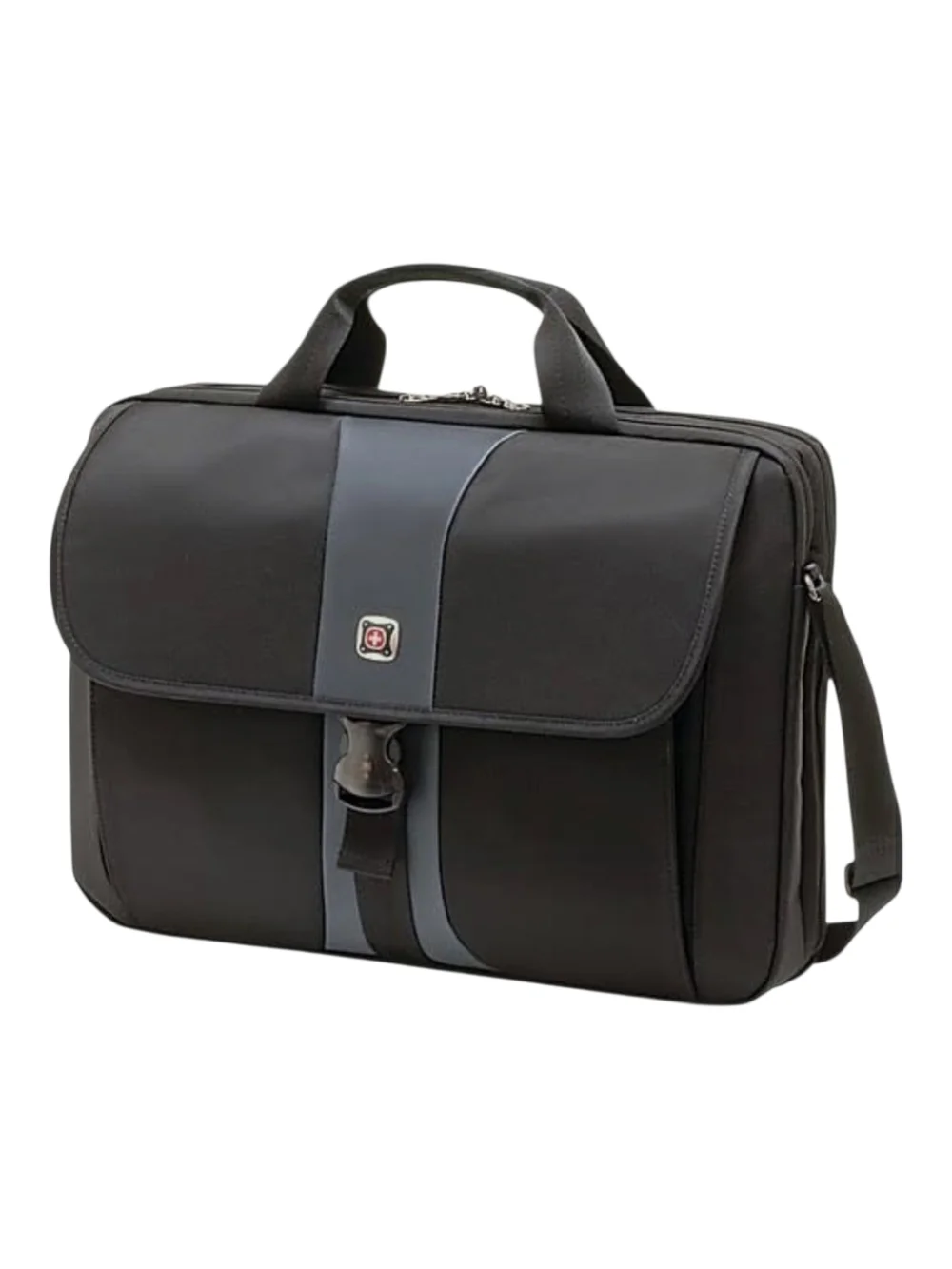 SwissGear By Wenger Sierra Black and Gray Laptop Messenger Bag